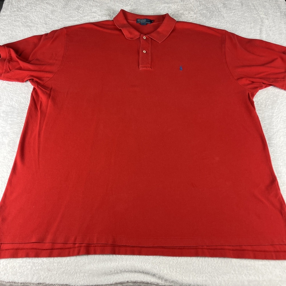 Polo Ralph Lauren Shirt Mens Size 4X Big Red Polo Shirt